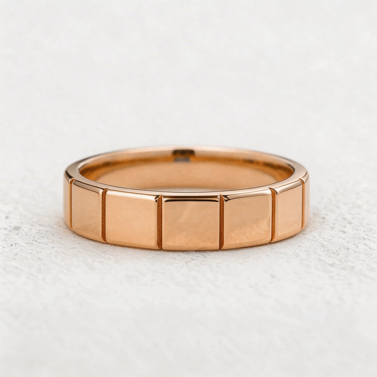Block Edge | Polished Men’s Wedding Band.
