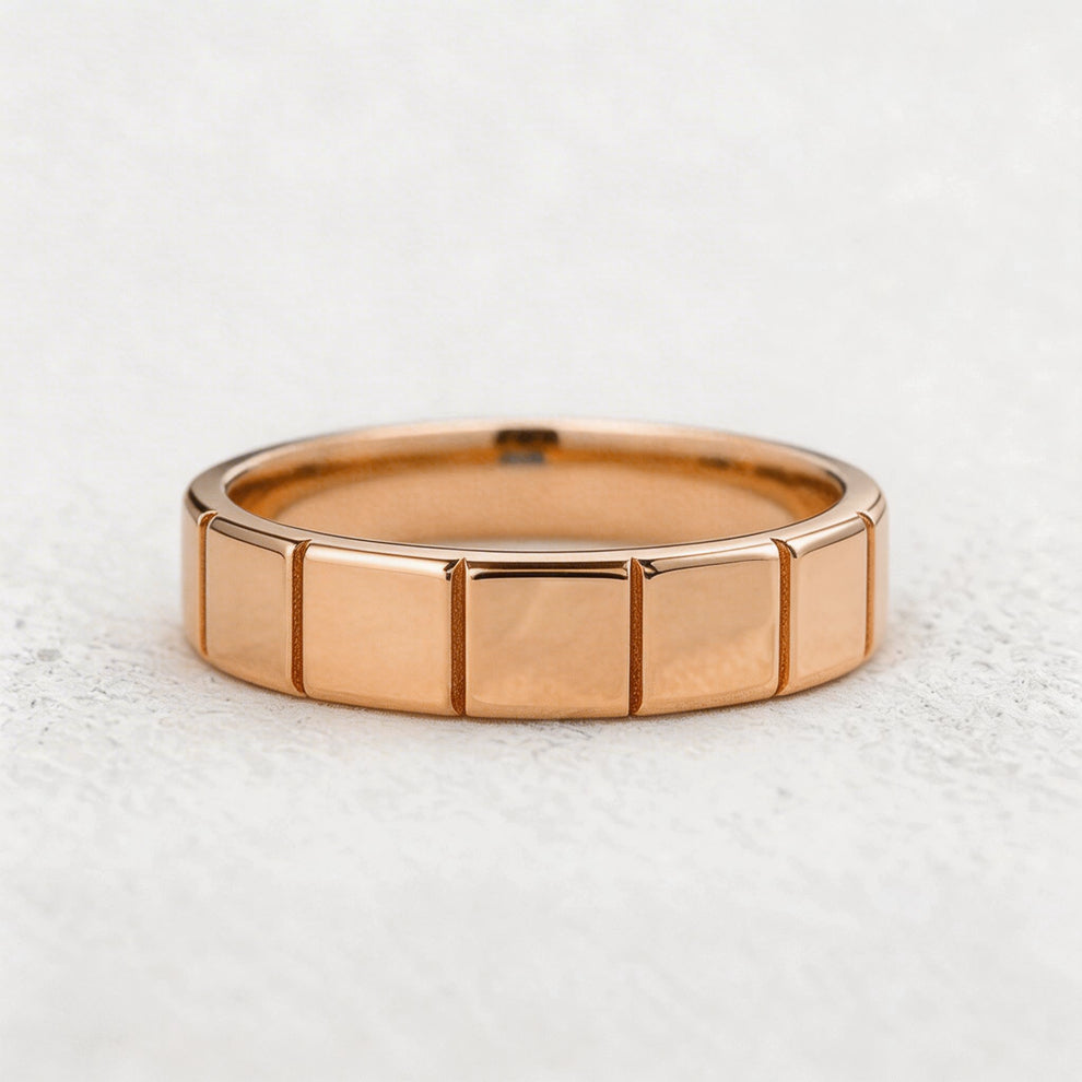 Block Edge | Polished Men’s Wedding Band.