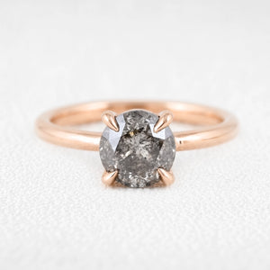 Astrid’s Stardust | 1.5CT Round Salt & Pepper Diamond Solitaire Engagement Ring