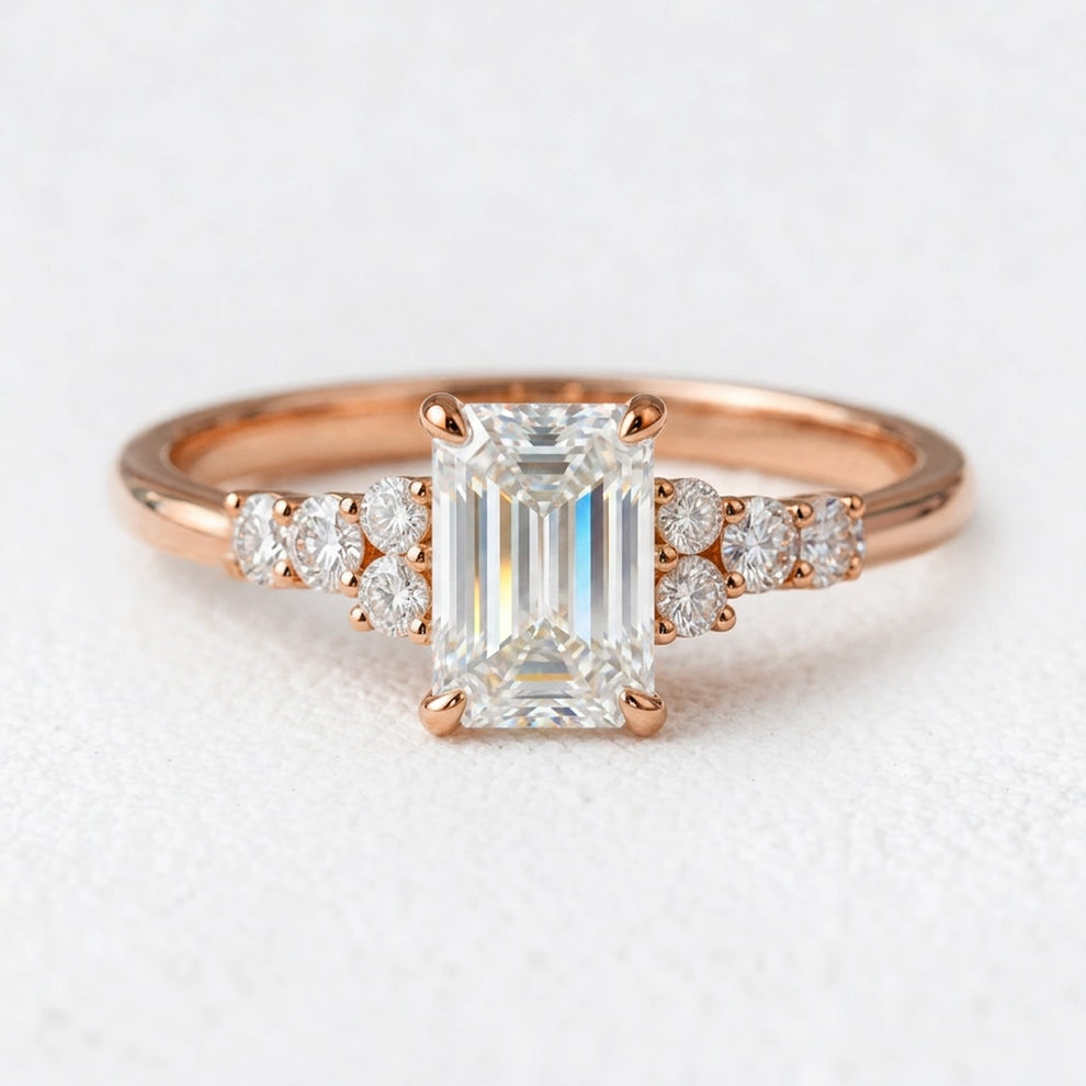 Celia’s Epoch | 2CT Emerald Cut Diamond Solitaire Engagement Ring