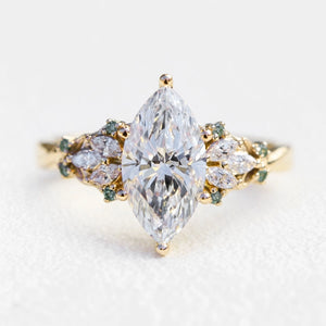 Aurora Twine | Marquise Diamond Ring with Vine Setting.