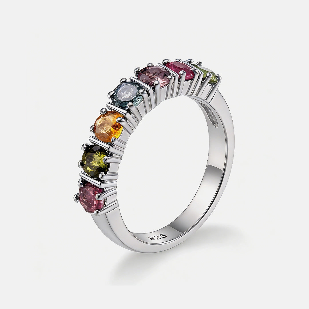 Minimal Tourmaline Stacking Ring.
