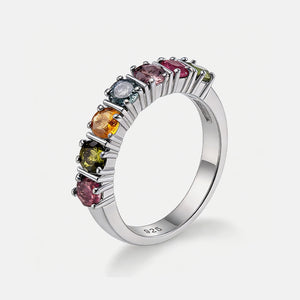 Minimal Tourmaline Stacking Ring.