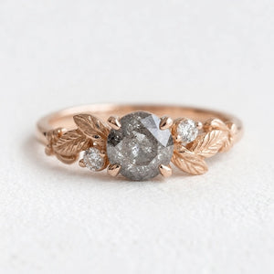 Flora’s Vine | Salt and Pepper Diamond Engagement Ring.