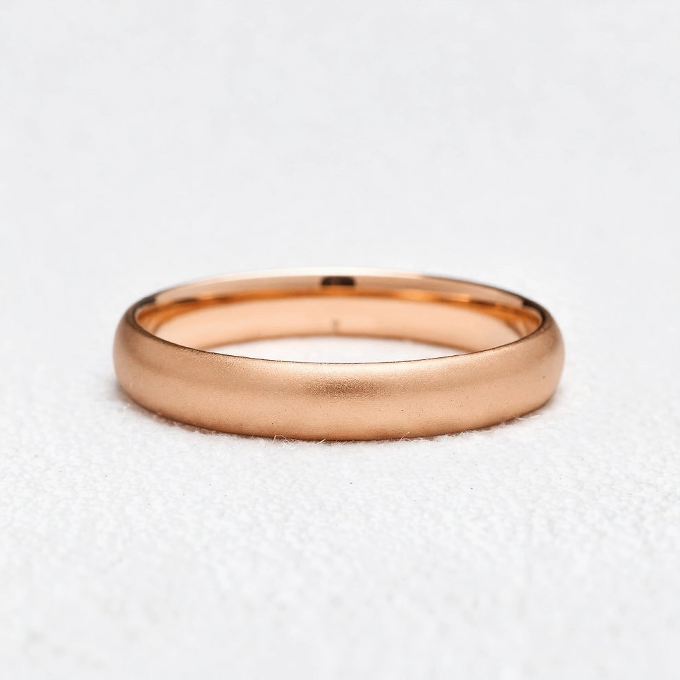 The Classic Arc Band | Satin-Finish Solid Gold.