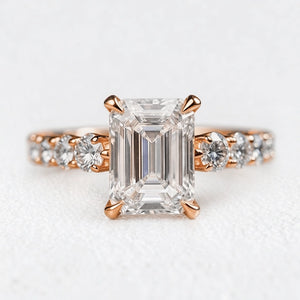 Audrey’s Epoch | 2CT Emerald Cut Diamond Solitaire Engagement Ring