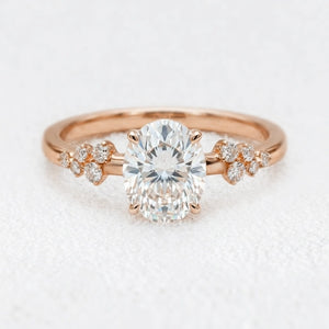 Nova’s Radiance | 2CT Oval Cut Diamond Engagement Ring.