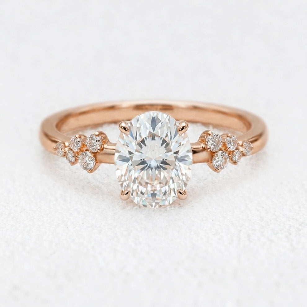 Nova’s Radiance | 2CT Oval Cut Diamond Engagement Ring.