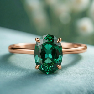 The Forest Pool | Elara‘s Oval Green Gem Ring.
