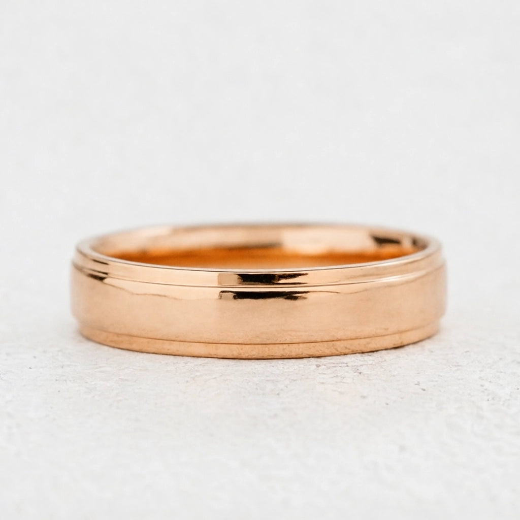Twin Edge | Polished Wedding Band.