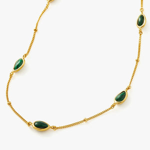 18K Gold Vermeil Magma Gemstone Charm Choker.
