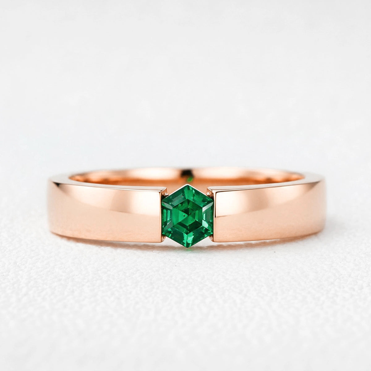 Arthur’s Legacy | Hexagon Emerald Tension Set Men‘s Band