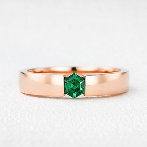 Arthur’s Legacy | Hexagon Emerald Tension Set Men‘s Band