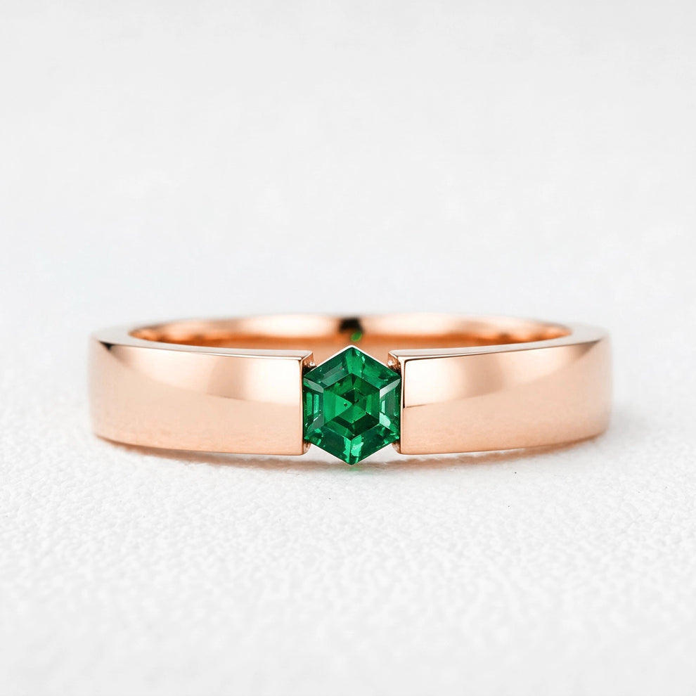 Arthur’s Legacy | Hexagon Emerald Tension Set Men‘s Band