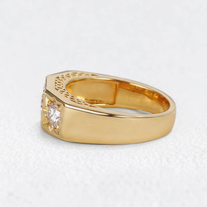 Solaris Burst | Round Diamond Wedding Band.