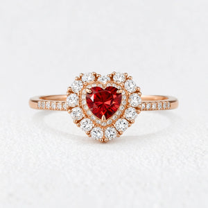 Eleonora’s Crown | Radiant Ruby Halo Engagement Ring