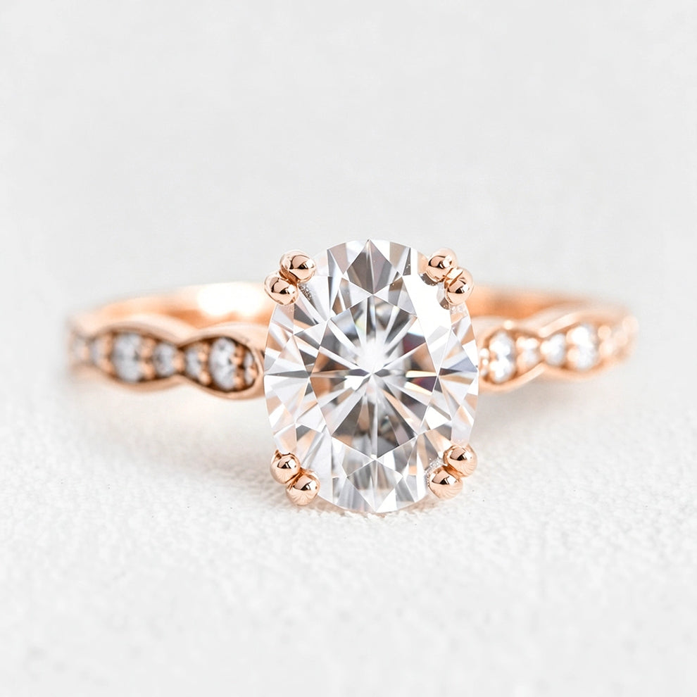 Grace’s Scallop | 1.5CT Oval Lab Diamond Solitaire Engagement Ring.
