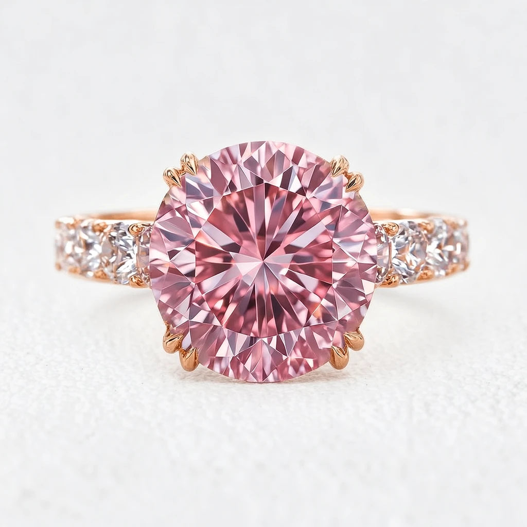 Alexandra’s Luminary | 3CT Vintage Pink Sapphire Solitaire Engagement Ring