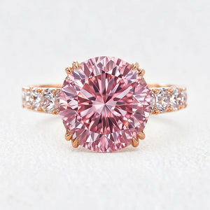 Alexandra’s Luminary | 3CT Vintage Pink Sapphire Solitaire Engagement Ring