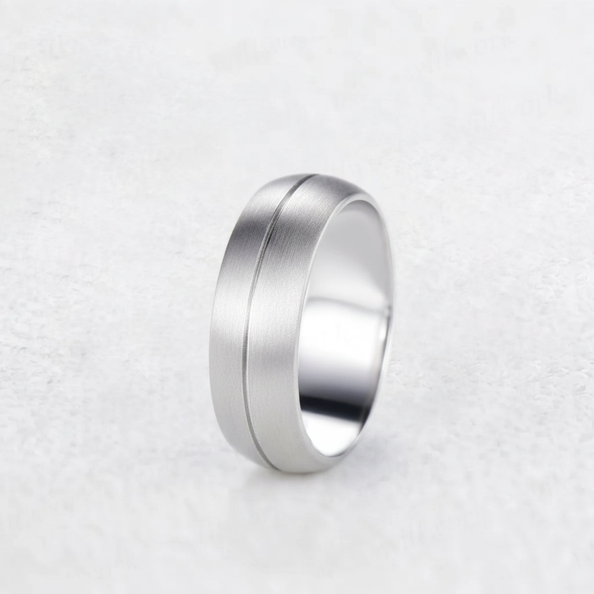 Atlas Vaulted | Architectural Brushed Men's Wedding Band.
