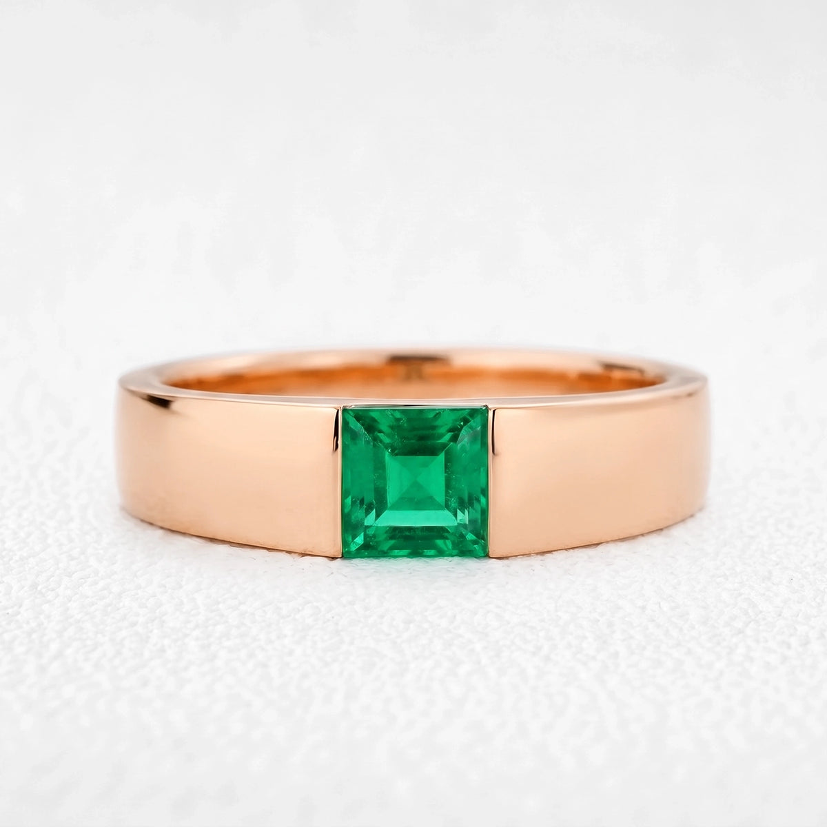 Orion’s Oasis | Princess-Cut Emerald Men’s Band