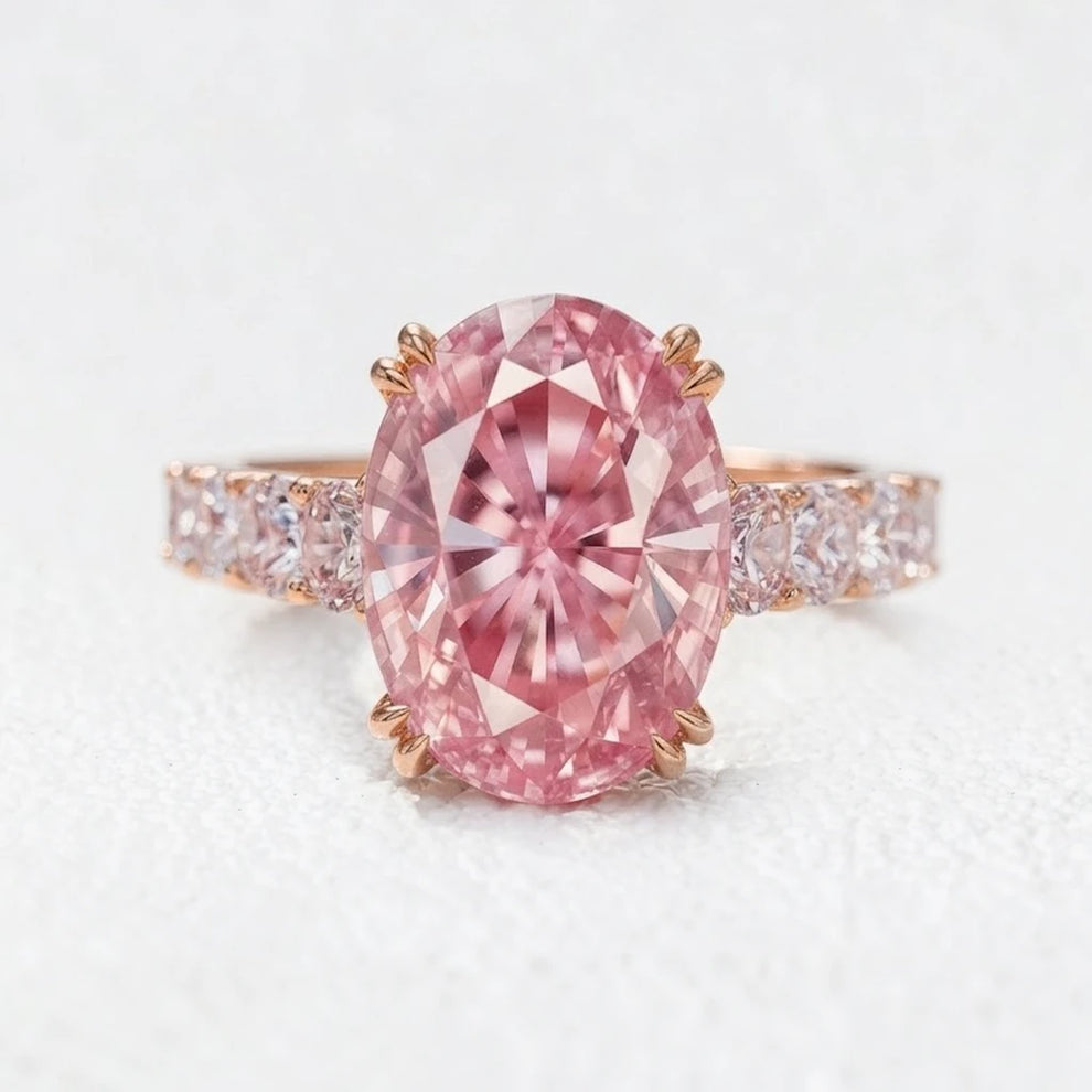Isabella’s Promise | 3CT Oval Vintage Pink Sapphire Engagement Ring