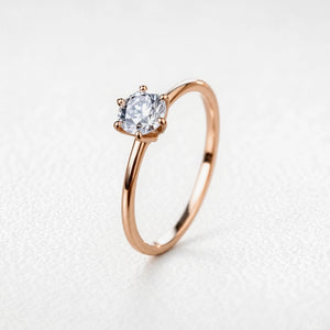 Genevieve’s Eternity | Classic Round Diamond Solitaire Engagement Ring