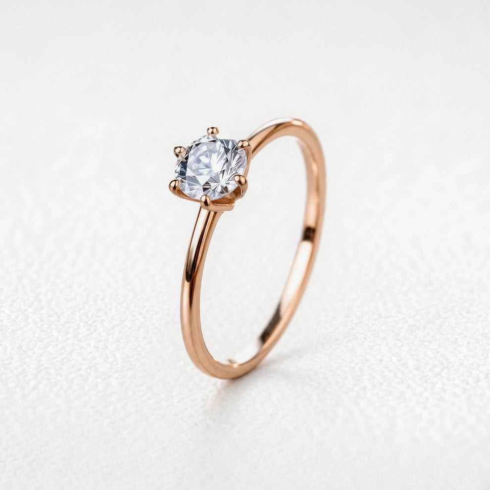 Genevieve’s Eternity | Classic Round Diamond Solitaire Engagement Ring
