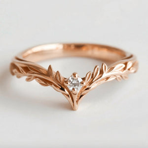 Angel’s Garden | Diamond Leaf Wedding Band.