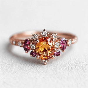 Eve’s Sunset | Spessartine Garnet Engagement Ring.