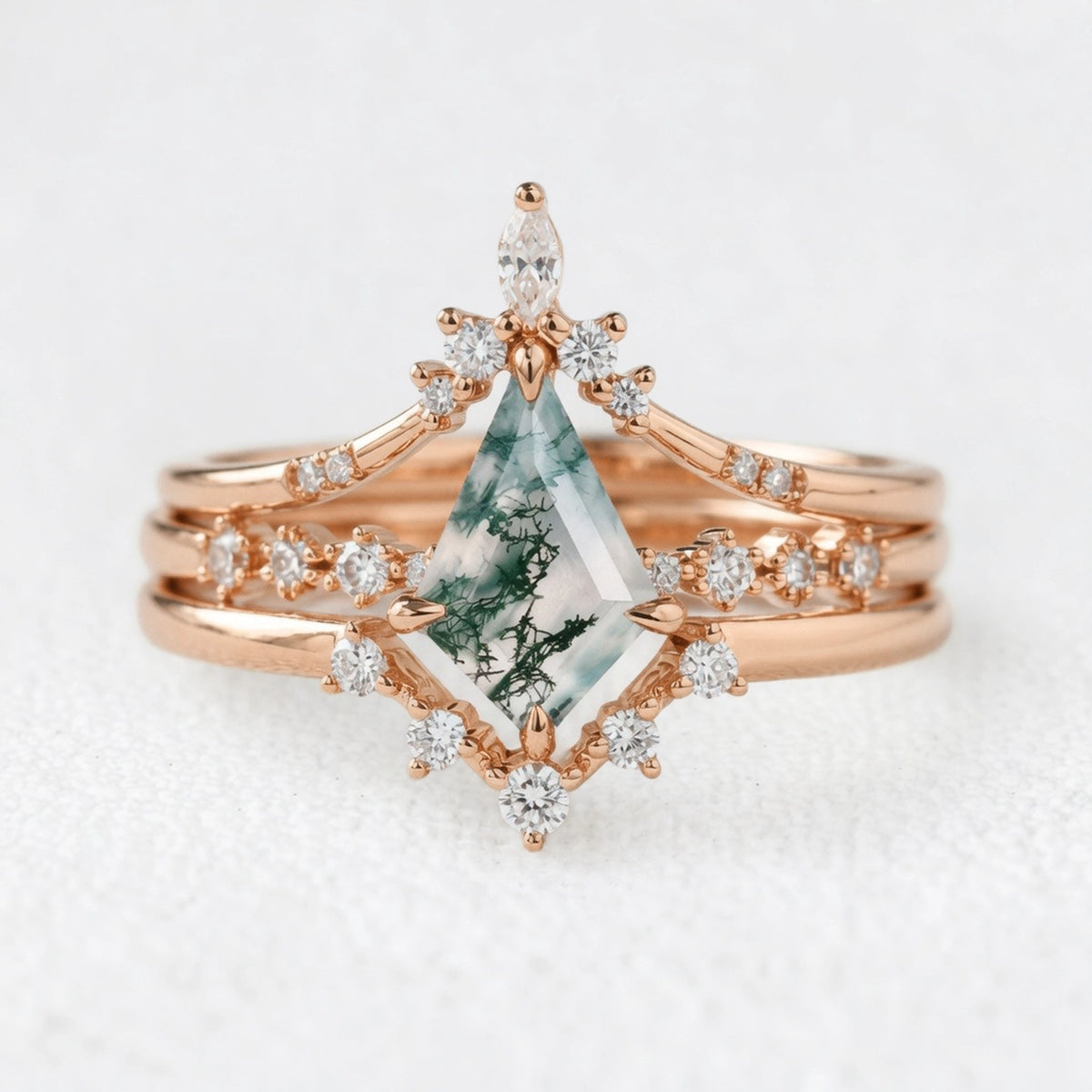 Genevieve’s Grace | Kite Moss Agate Vintage Bridal Trilogy