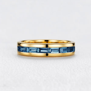 Evertrue Spectrum | Half-Eternity Baguette Alexandrite Band.