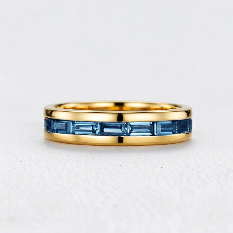 Evertrue Spectrum | Half-Eternity Baguette Alexandrite Band.