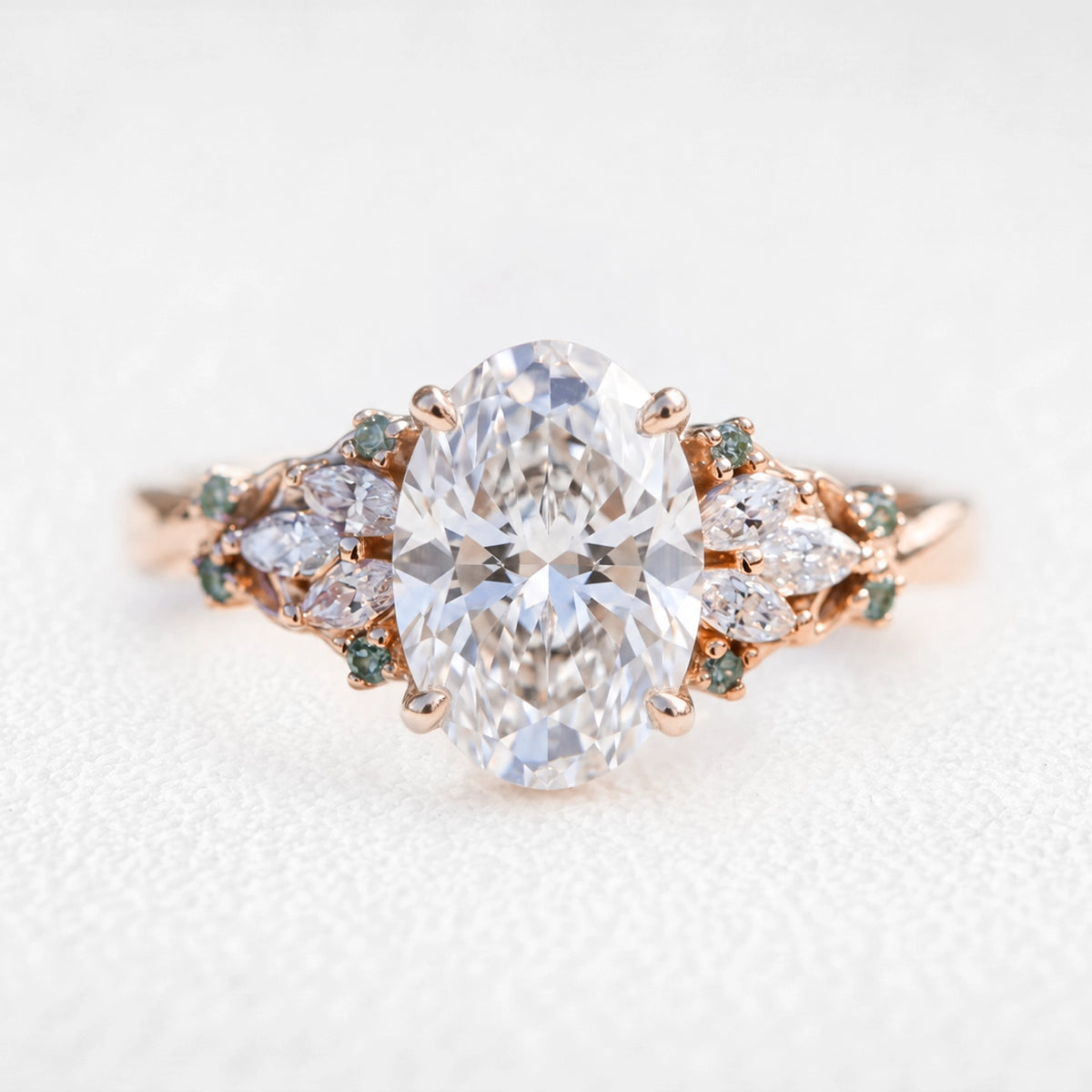 Eleonora’s Radiance | 2CT Oval Diamond Vintage Engagement Ring