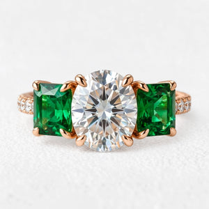 Audrey's Prism | 2CT Oval Moissanite Engagement Ring