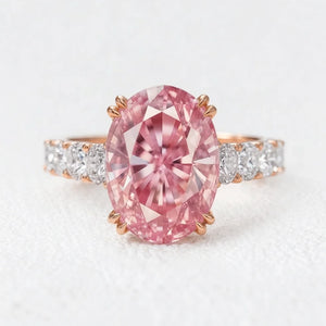Camilla's Sonnet | 5CT Oval Pink Sapphire Solitaire Engagement Ring