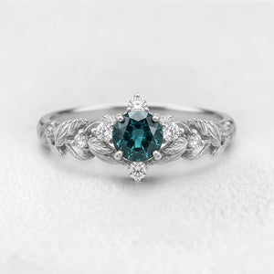 Twilight Garden | Starry Blue Sapphire Engagement Ring.