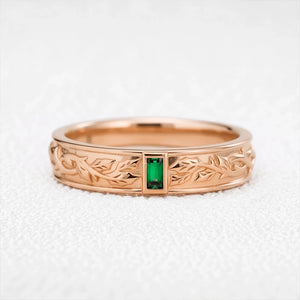 Augustus’ Keystone | Baguette Emerald Men‘s Band