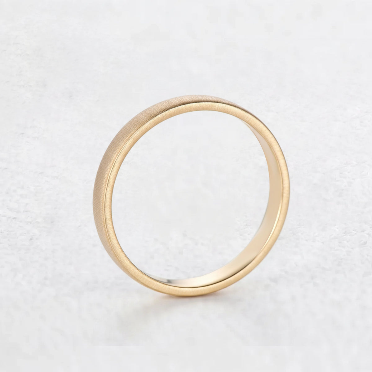 Modern Edge | Brushed Matte Minimalist Wedding Band.