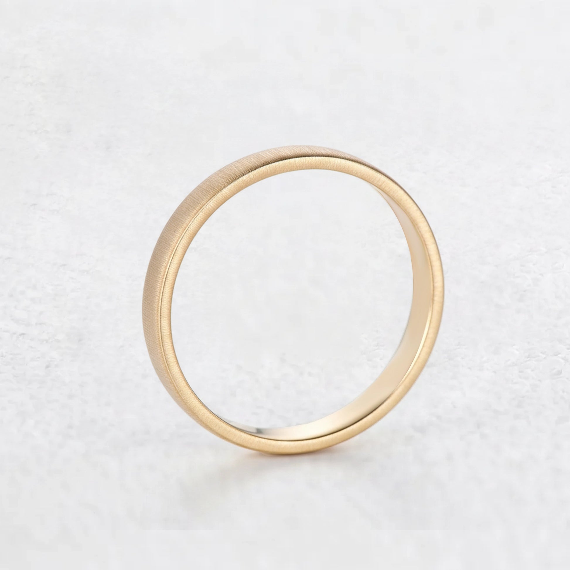 Modern Edge | Brushed Matte Minimalist Wedding Band.