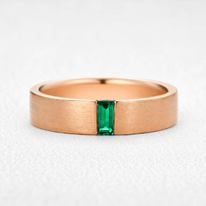Marcus‘s Keystone | Brushed Emerald Men’s Band