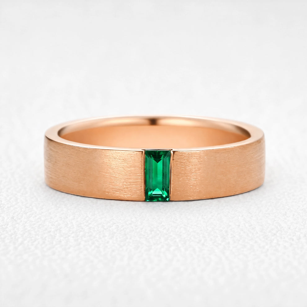 Marcus‘s Keystone | Brushed Emerald Men’s Band