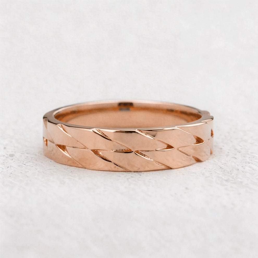 Twill Edge | Polished Men’s Wedding Band.