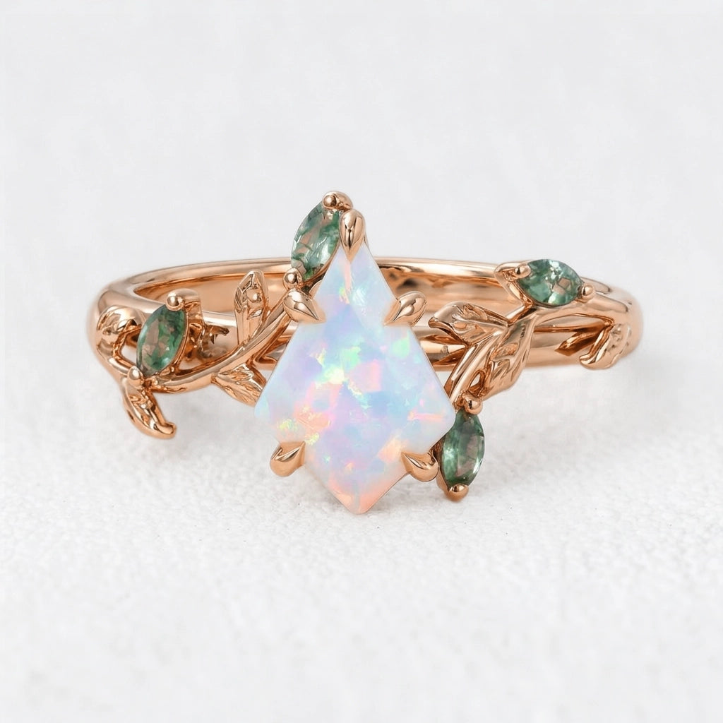 Seraphina’s Eden | Kite Opal Foliage Engagement Ring