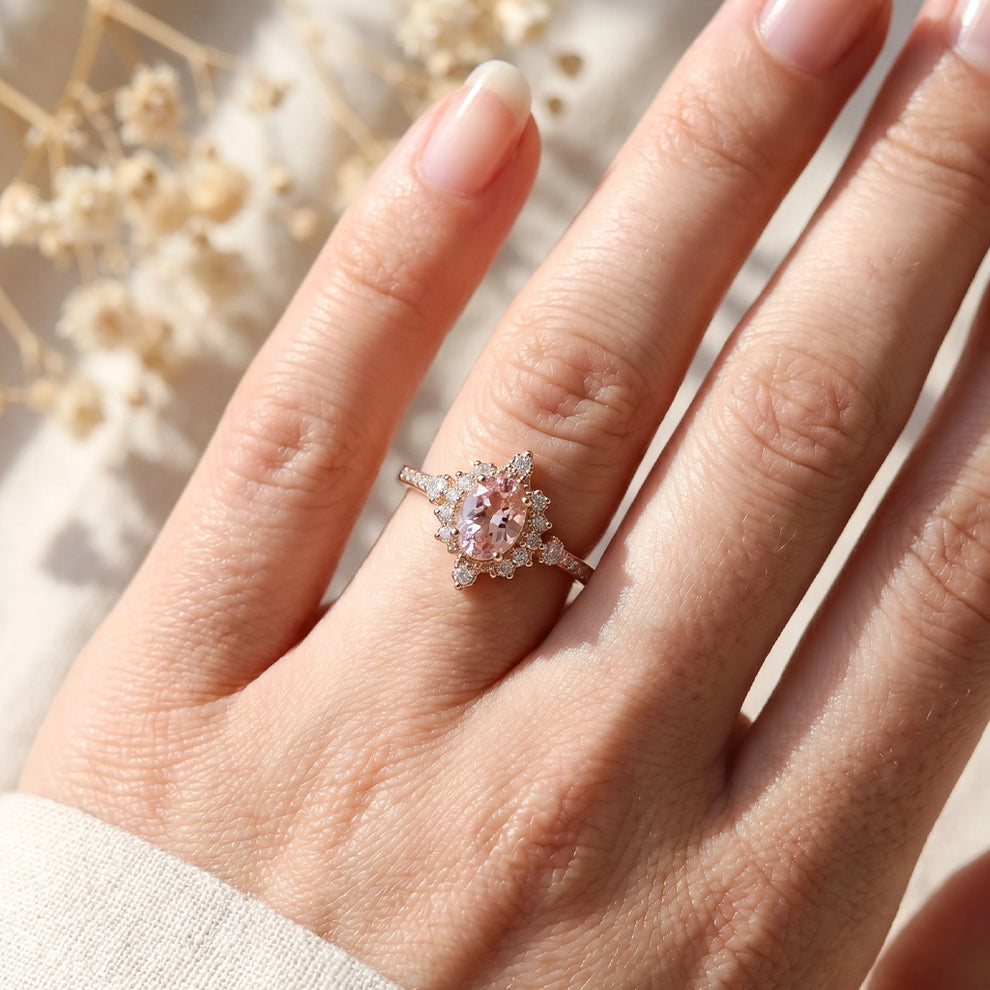 Lily’s Mist | Rose Quartz Engagement Ring.