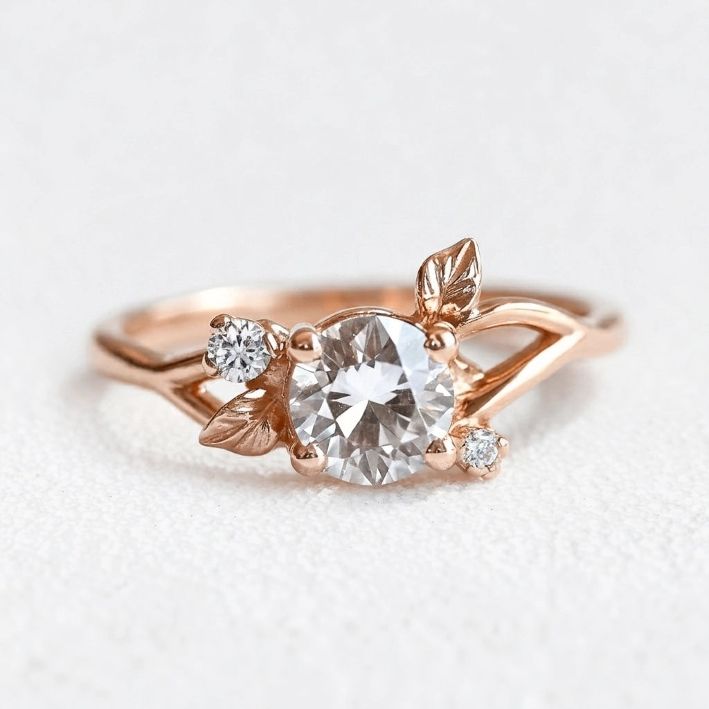 Cressida’s Tendril | Salt & Pepper Diamond Vine Engagement Ring.