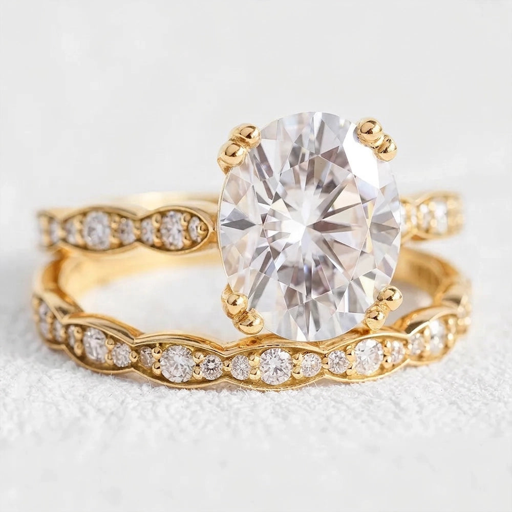 Grace’s Radiance | 3CT Oval Diamond Bridal Set 2pcs.