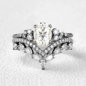 Cressida’s Verdure | Vintage Oval Moss Agate Bridal Set 2pcs.
