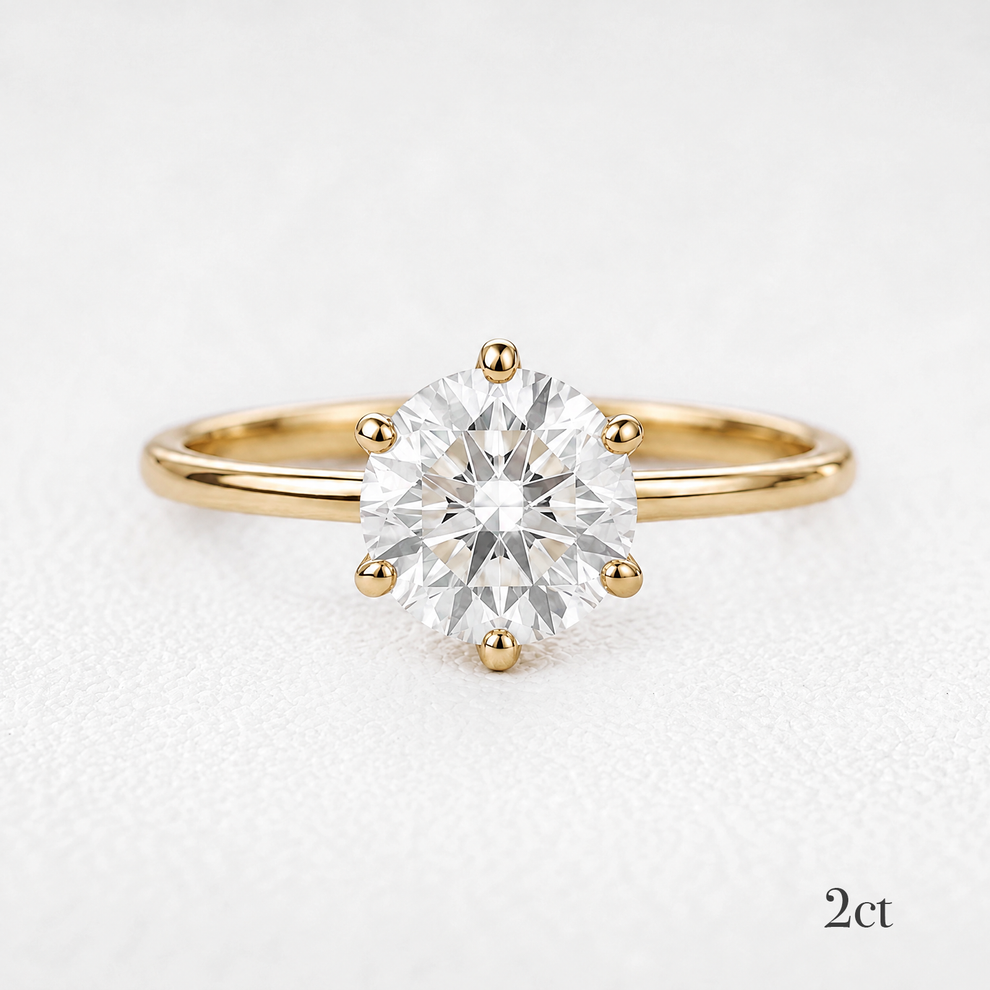 Genevieve’s Eternity | Classic Round Diamond Solitaire Engagement Ring