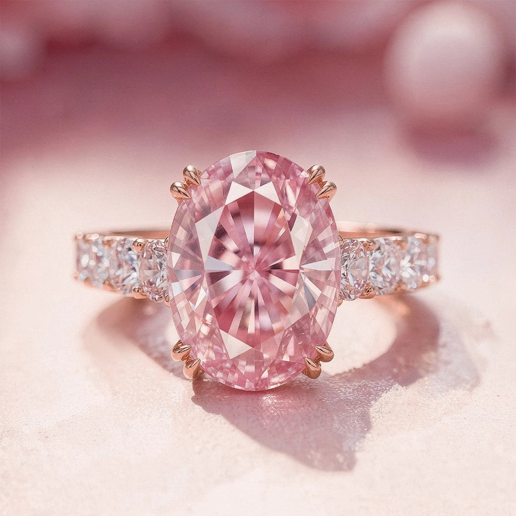 Camilla‘s Monologue | 4.5CT Oval Pink Solitaire Ring.